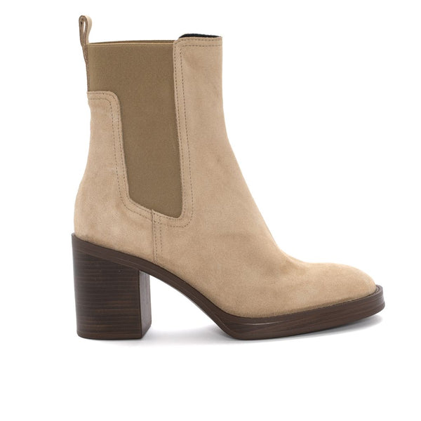 pons quintana MABEL VELOUR CAMEL HEEL ANKLE BOOT