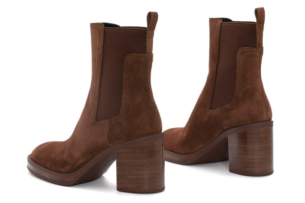 Pons Quintana MABEL VELOUR EBANO HEEL ANKLE BOOT