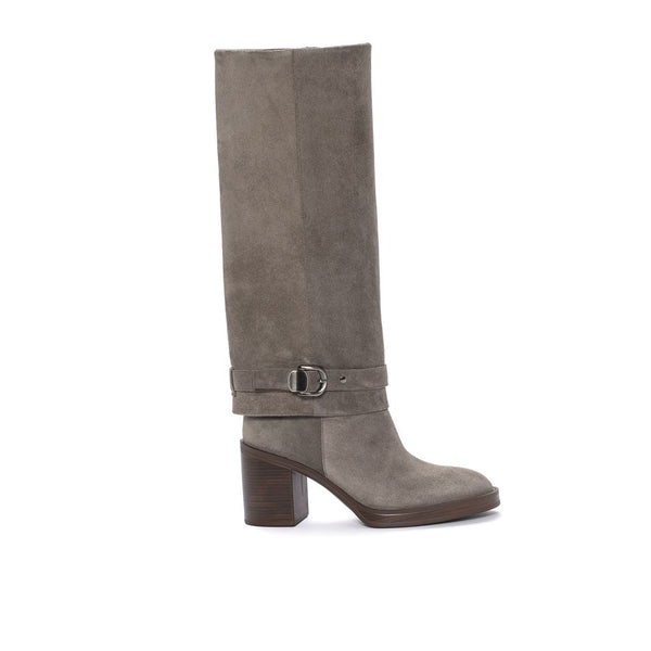 Pons Quintana MABEL VELOUR TAUPE HEEL BOOT