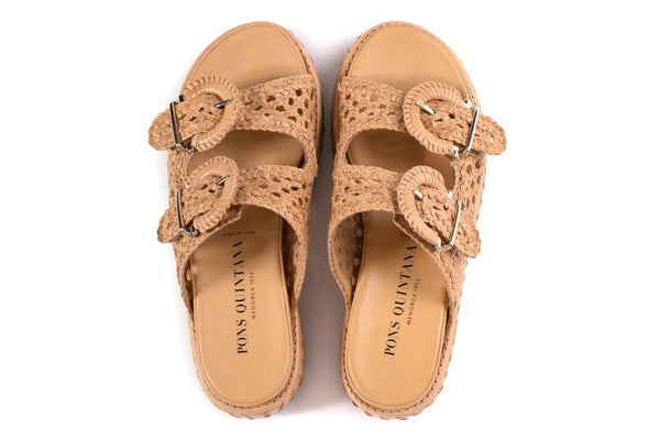 Pons Quintana MAIKA IVORY PLATFORM SANDAL