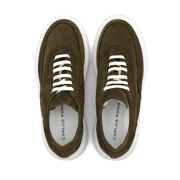 Pons Quintana Malaya Velour Olive Sneakers