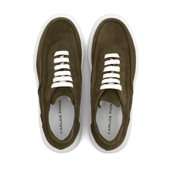 Pons Quintana Malaya Velour Olive Sneakers