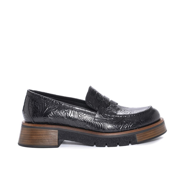 pons quintana MALI CHARRO BLACK PLATFORM MOCCASIN