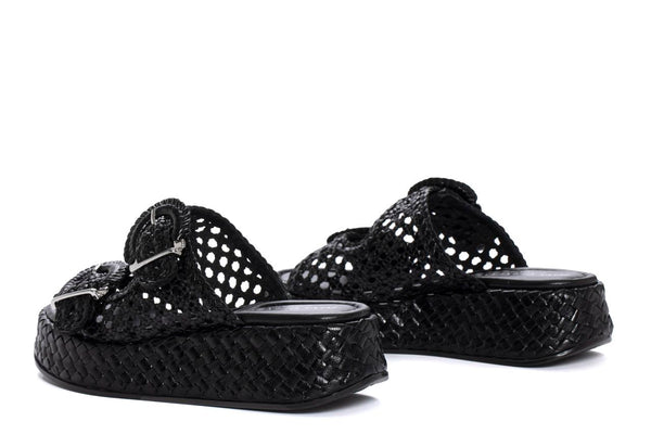 Pons Quintana MAUI BLACK PLATFORM SANDAL