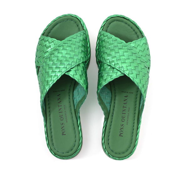 Pons Quintana MILAN METAL MINT PLATFORM SANDAL