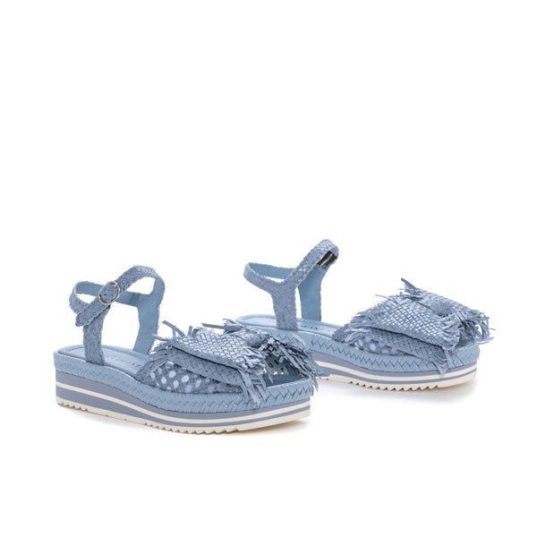 Pons Quintana MILAN PLATFORM SANDAL WITH AQUA BOW