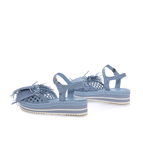Pons Quintana MILAN PLATFORM SANDAL WITH AQUA BOW