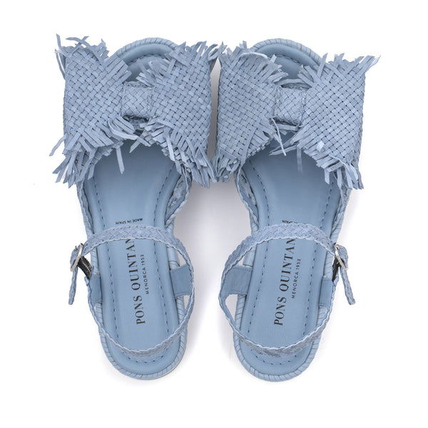 Pons Quintana MILAN PLATFORM SANDAL WITH AQUA BOW