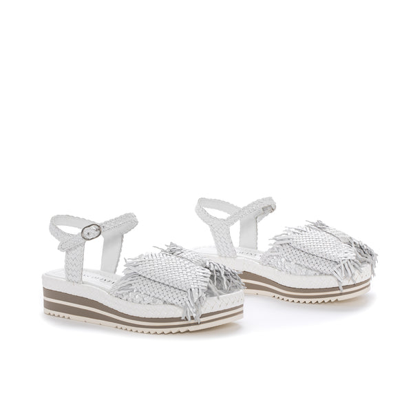 Pons Quintana MILAN PLATFORM SANDAL WITH WHITE BOW