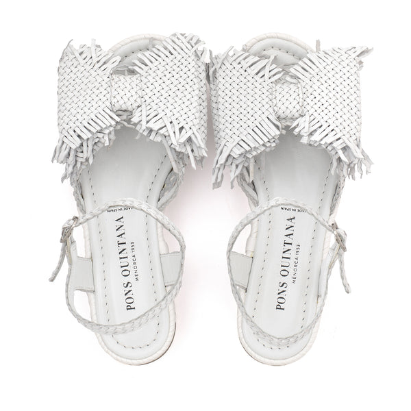 Pons Quintana MILAN PLATFORM SANDAL WITH WHITE BOW