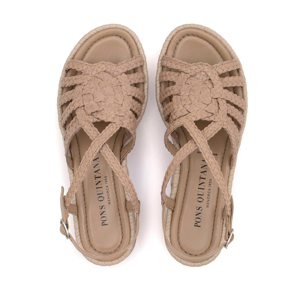 Pons Quintana MILAN TAUPE PLATFORM SANDAL