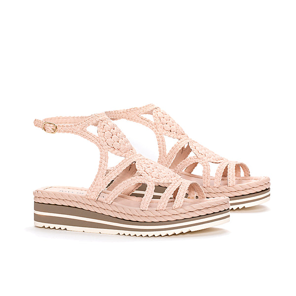 Pons Quintana MILAN WET PINK PLATFORM SANDAL