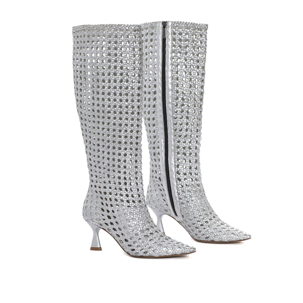 Pons Quintana MORITZ METAL SILVER HEEL BOOT