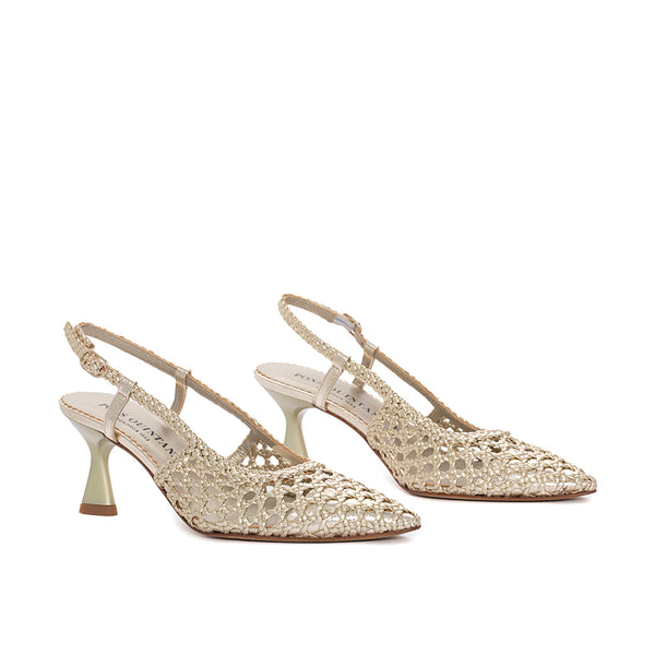 Pons Quintana MORITZ PLATINUM METAL HEEL SHOE