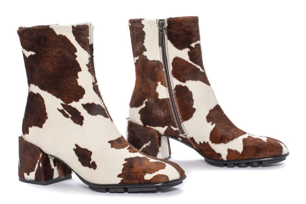 Pons Quintana MUCCA EBONY GINGHAM HEEL BOOT