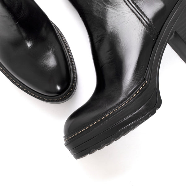 Pons Quintana OLIVIA BRANCH BLACK HEEL BOOT