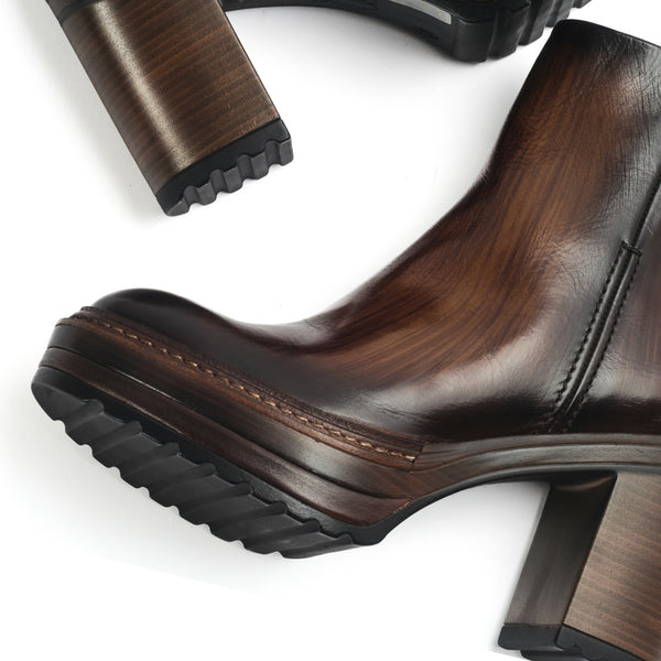 Pons Quintana OLIVIA BRANCH TOFFE HEEL BOOT