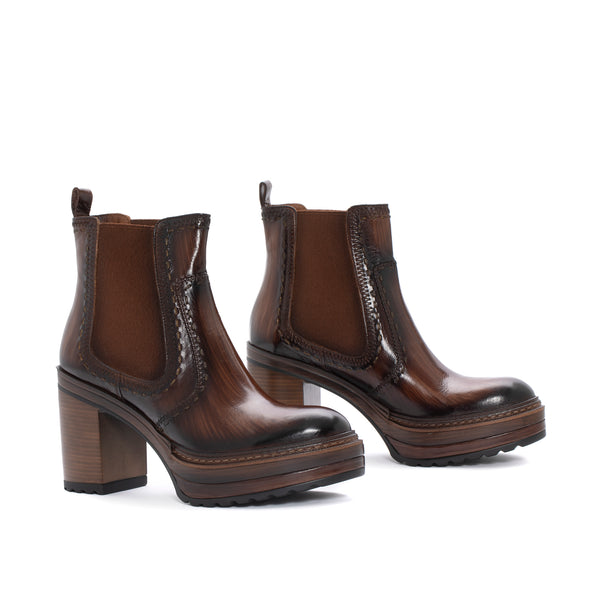 Pons Quintana OLIVIA BRANCH TOFFE HEEL BOOT