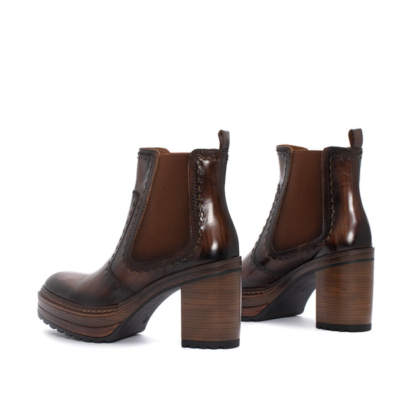 Pons Quintana OLIVIA BRANCH TOFFE HEEL BOOT