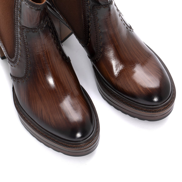 Pons Quintana OLIVIA BRANCH TOFFE HEEL BOOT