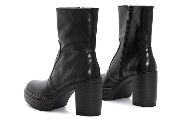 Pons Quintana OLIVIA PIUMA BLACK HEEL ANKLE BOOT