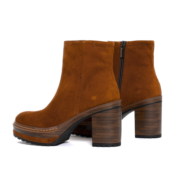 Pons Quintana OLIVIA VELOR LEATHER HEEL BOOT