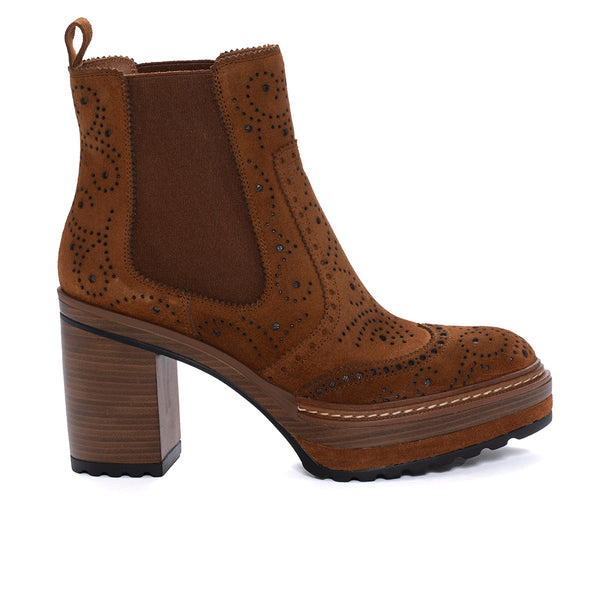 pons quintana OLIVIA VELOR LEATHER HEEL BOOT