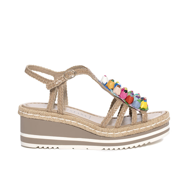 pons quintana PADOVA TAUPE PLATFORM SANDAL