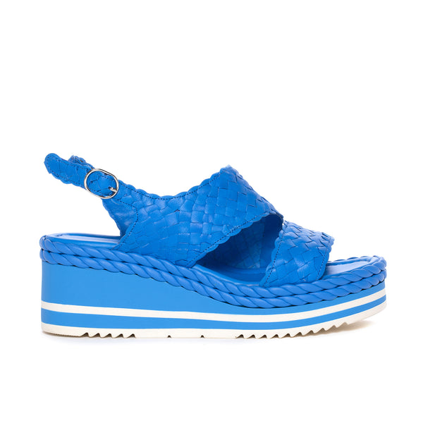 pons quintana PADOVA WET COBALT PLATFORM SANDAL