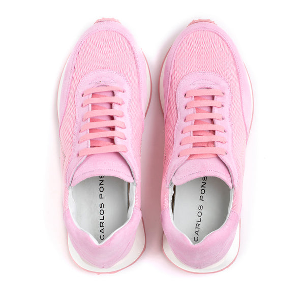 Pons Quintana PINK VELOR RUNNER SNEAKER