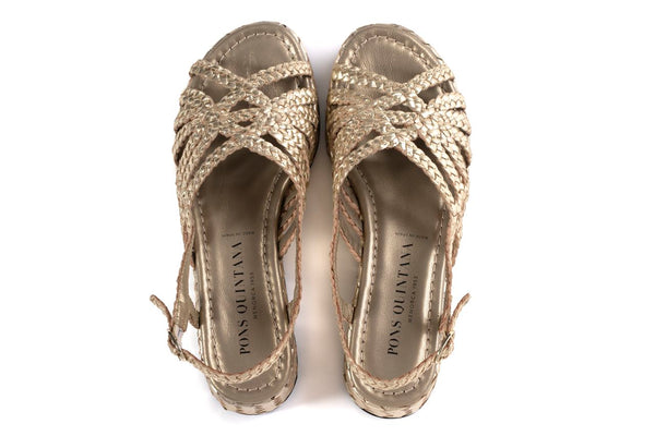 Pons Quintana PLATINUM METAL FORLI PLATFORM SANDAL