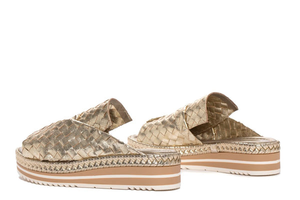 Pons Quintana PLATINUM METAL MILAN PLATFORM SANDAL