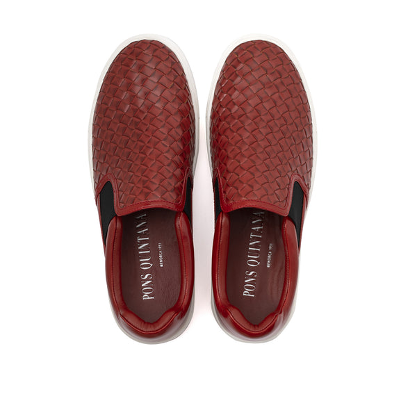 Pons Quintana RED BRAIDED SPORTS SHOE M001