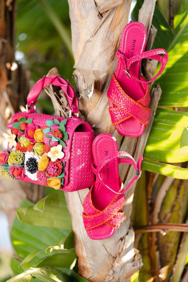 Pons Quintana REIMS LILY HEEL SANDAL - TANGERINE