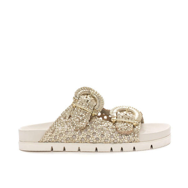 pons quintana SANDALIA FUSSBETT CAIMAN PLATINO