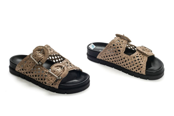 Pons Quintana SANDALIA PLANA CAIMAN FUMO