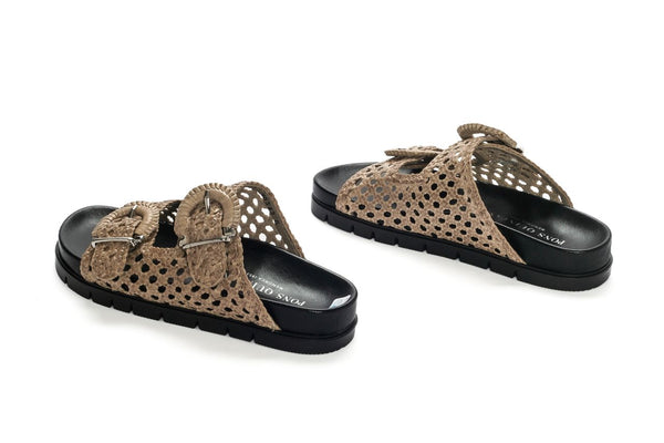 Pons Quintana SANDALIA PLANA CAIMAN FUMO