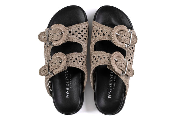 Pons Quintana SANDALIA PLANA CAIMAN FUMO