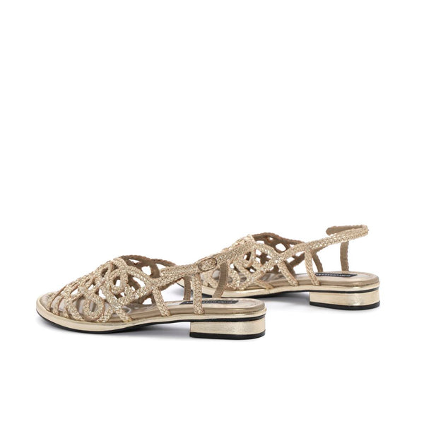 Pons Quintana SANDALIA PLANA DIANA METAL PLATINO