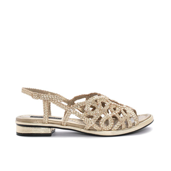 pons quintana SANDALIA PLANA DIANA METAL PLATINO