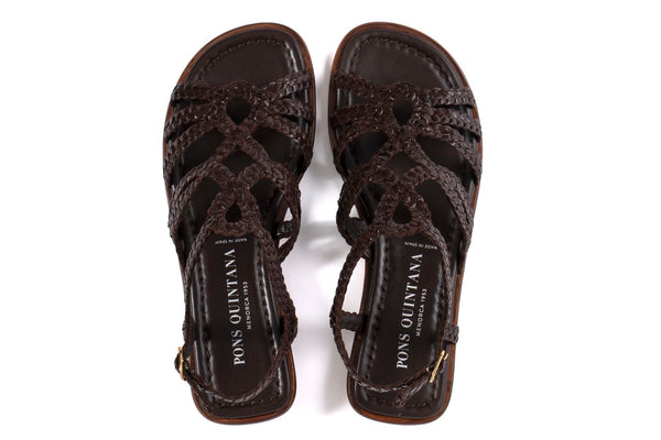 Pons Quintana SANDALIA PLANA TINA CAFE