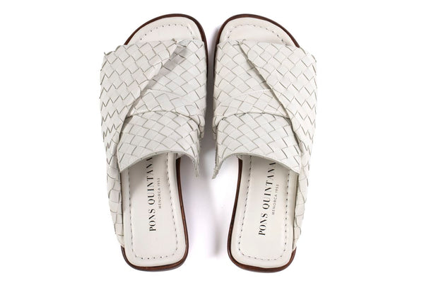 Pons Quintana SANDALIA PLANA TINA WET MILK