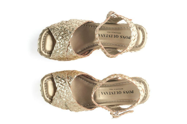 Pons Quintana SANDALIA PLATAFORMA ANKARA PLATINO