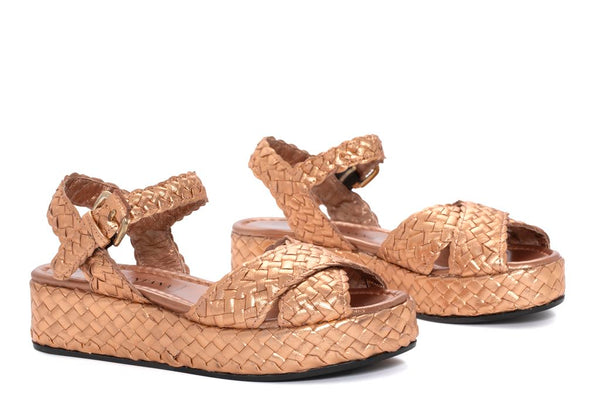 Pons Quintana SANDALIA PLATAFORMA FORLI METAL RAME