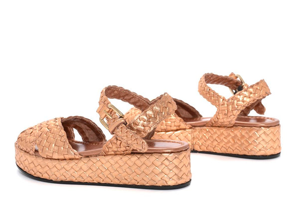 Pons Quintana SANDALIA PLATAFORMA FORLI METAL RAME