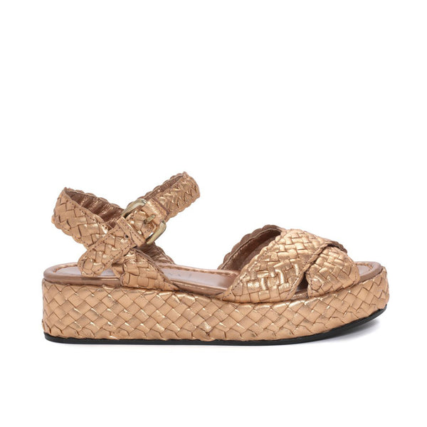 pons quintana SANDALIA PLATAFORMA FORLI METAL RAME