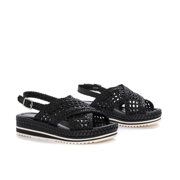 Pons Quintana SANDALIA PLATAFORMA MILAN NEGRO