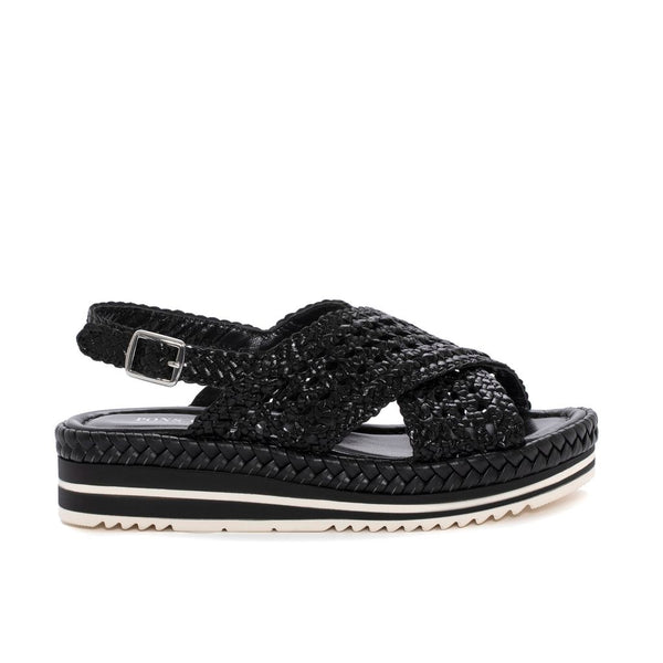 pons quintana SANDALIA PLATAFORMA MILAN NEGRO