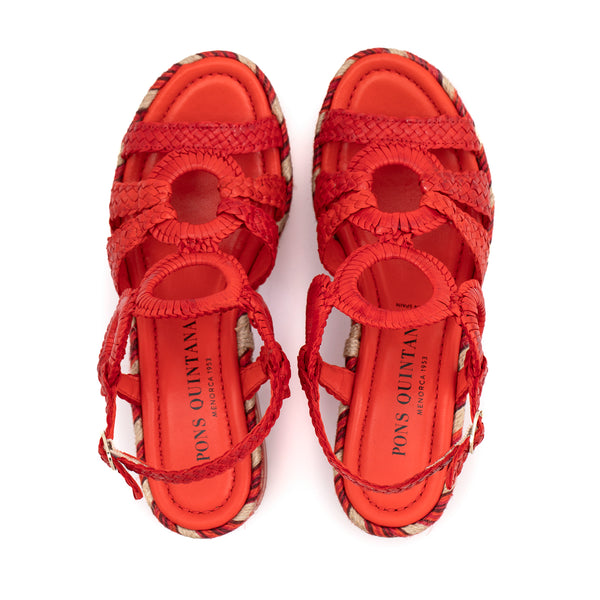 Pons Quintana SANDALIA PLATAFORMA PADOVA MANDARINA