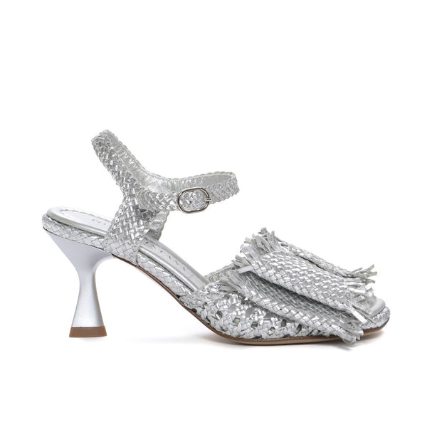 pons quintana SANDALIA TACON FIJI METAL SILVER